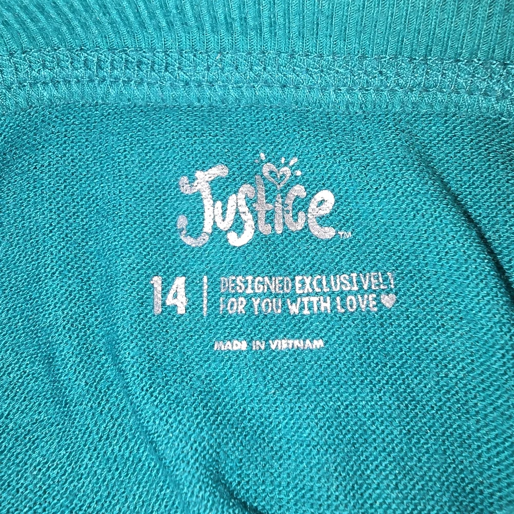 Justice Girl's Graphic T-Shirts and Camo Jacket Set size 12/14
